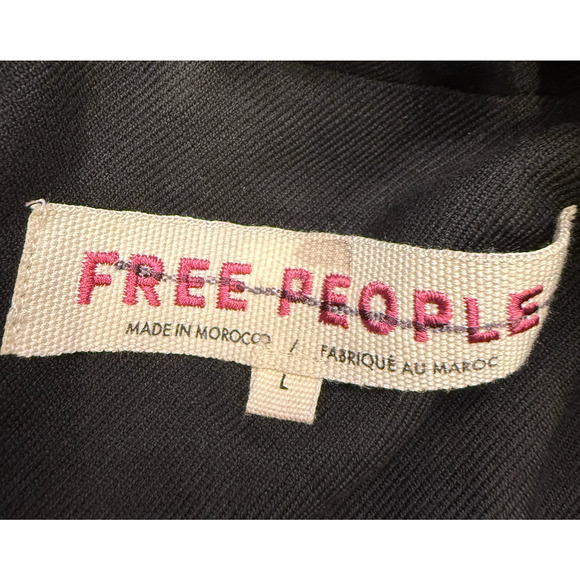 NEW FREE PEOPLE BLACK DOUBLE BREASTED BLAZER JACKET SIZE L - Picture 10 of 12